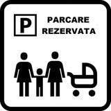 Sablon pentru loc de parcare familie cu copii